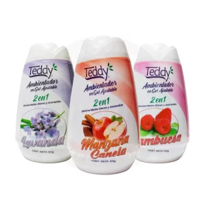 Ambientador en Gel 2 en 1 Teddy 212 g – Aroma y Eliminación de Olores