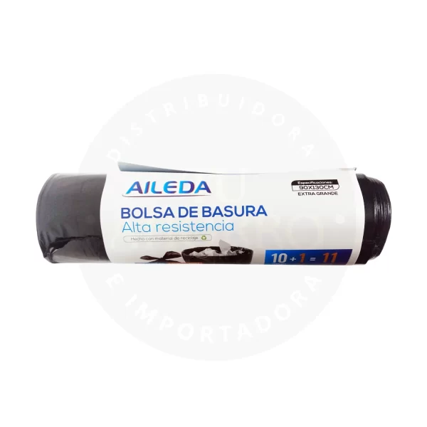 Bolsa de Basura Extra Grande Aileda 90x130 cm 11 u – Alta Capacidad