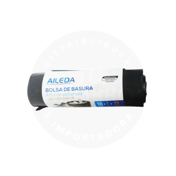 Bolsa de Basura Pequeña Aileda 50x70 cm 20 u – Fácil Cierre y Resistente