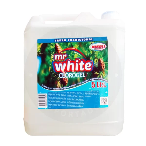 Cloro Gel Mr. White Nikoll 5 L – Tradicional y Eficaz