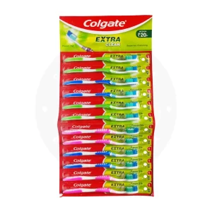 Display Cepillo Dental Colgate 12 u – Extra Clean para Dientes Visiblemente Más Blancos