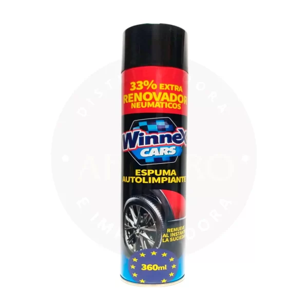 Espuma Autolimpiante Winnex Car 360 ml - Limpieza Rápida para tu Vehículo