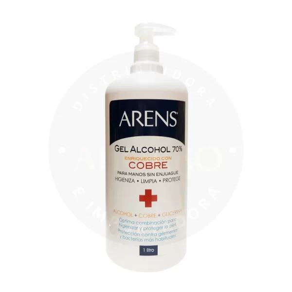 Gel Alcohol Arens Cobre 1 L - Higiene Antibacterial con Acción Prolongada