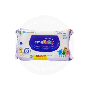 Pack Toallitas Húmedas Emubaby 80 u – Limpieza Delicada para la Piel del Bebé
