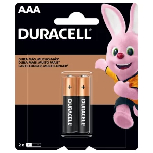 Pilas Duracell AAA Alcalinas Pack 2 Unidades – Energía de Larga Duración