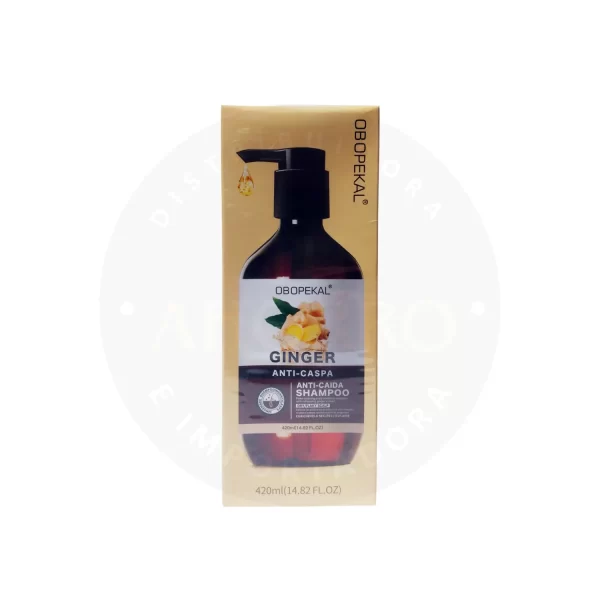 Shampoo Anticaspa Obopekal 420 ml con Ginger – Control Efectivo y Cuidado Natural