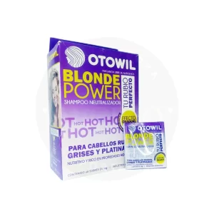 Shampoo Neutralizador Blonde Power Otowil 10 g – Tratamiento para Cabello Rubio