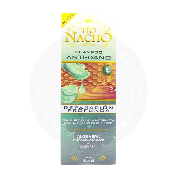 Shampoo Tío Nacho 415 ml – Fórmula Antidaño para Fortalecer el Cabello Débil