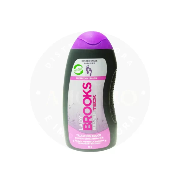 Talco para Pies Lady Brooks 80 g – Alivio y Frescura para Pies Fatigados