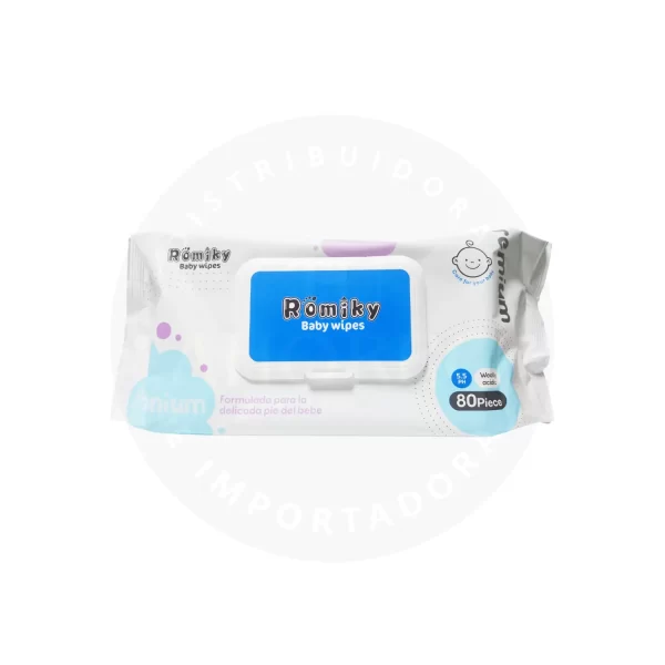 Toallitas Húmedas Baby Wipes Romiky Premium 80 u – Máxima Protección para Pieles Sensibles