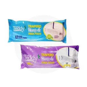 Trapero Húmedo para Pisos Teddy 12 u – Limpieza Práctica para Todo el Hogar