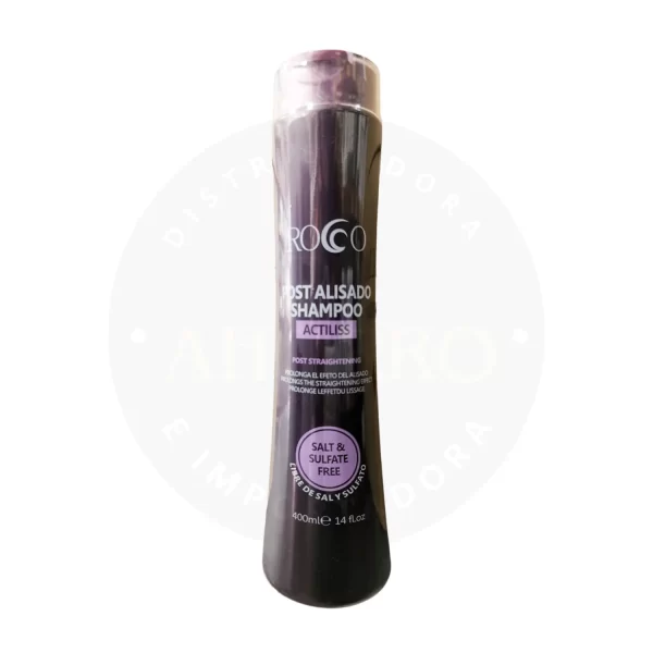 Shampoo Rocco Post Alisado Actliss 400 ml – Cuidado Profesional para Cabello Alisado