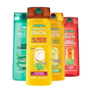 Shampoo Fructis Garnier 350 ml – Limpieza Profunda y Fortalecimiento Natural