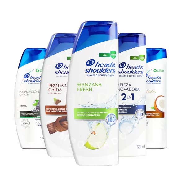 Shampoo Head & Shoulders 375 ml – Control de Caspa y Cuidado Profundo del Cabello